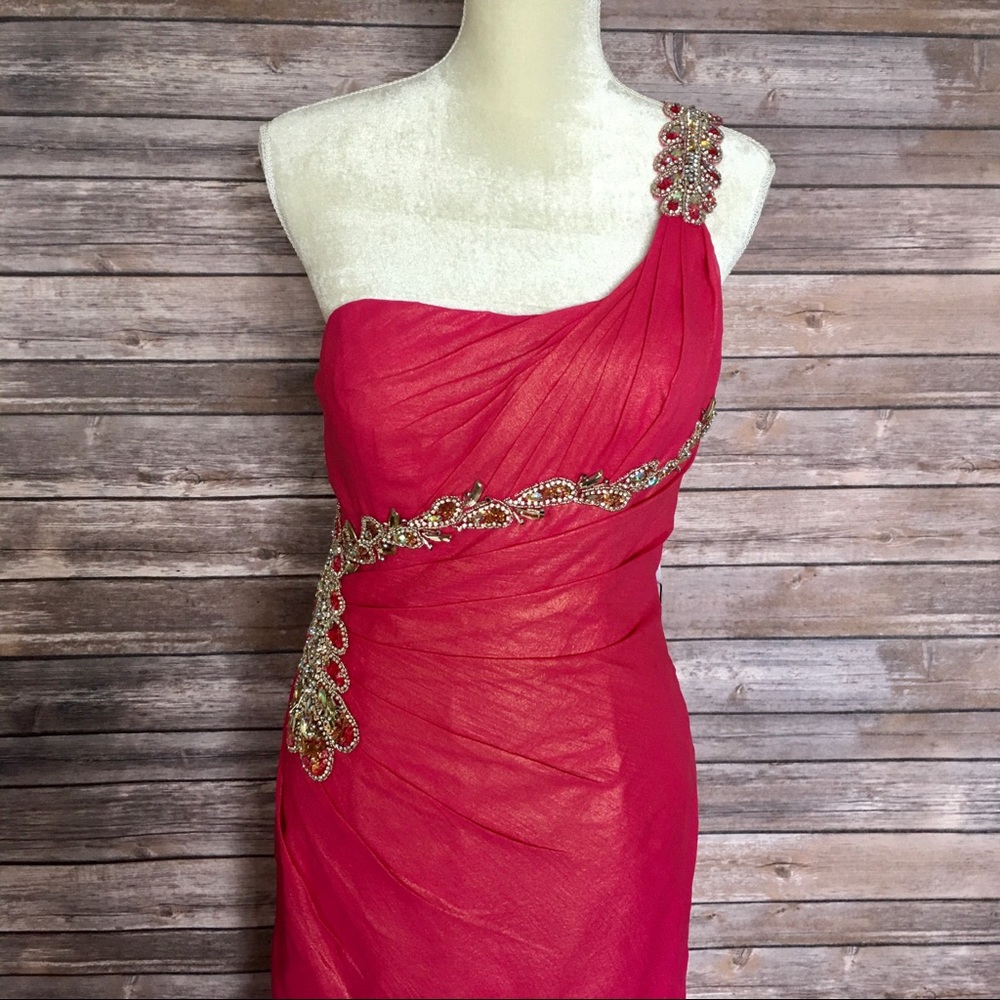🔥Prom Terani Couture Fuchsia Gown 8/S - Picture 2 of 8